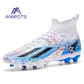 Vyriški aukštakulniai futbolo bateliai, neslystantys smūgius sugeriantys treniruotės Futsal batai FG/TF vaikiški futbolo bateliai lauko stovyklai