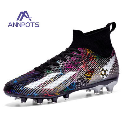 Vyriški aukštakulniai futbolo bateliai, neslystantys smūgius sugeriantys treniruotės Futsal batai FG/TF vaikiški futbolo bateliai lauko stovyklai