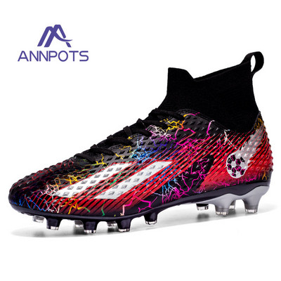 Vyriški aukštakulniai futbolo bateliai, neslystantys smūgius sugeriantys treniruotės Futsal batai FG/TF vaikiški futbolo bateliai lauko stovyklai