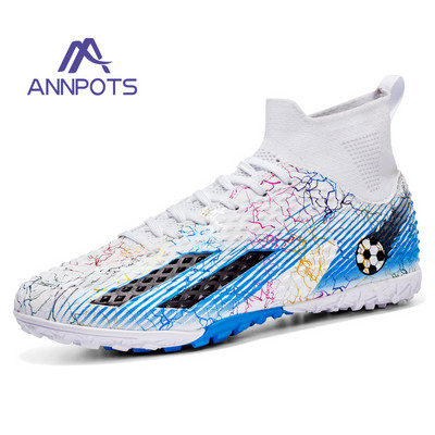 Vyriški aukštakulniai futbolo bateliai, neslystantys smūgius sugeriantys treniruotės Futsal batai FG/TF vaikiški futbolo bateliai lauko stovyklai