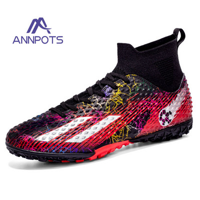 Vyriški aukštakulniai futbolo bateliai, neslystantys smūgius sugeriantys treniruotės Futsal batai FG/TF vaikiški futbolo bateliai lauko stovyklai