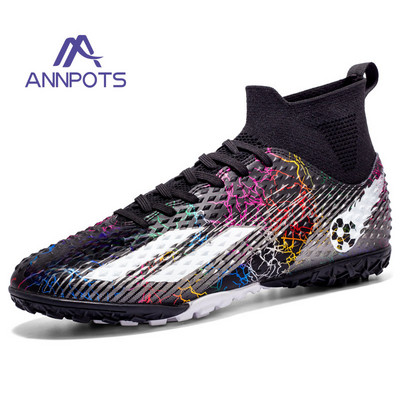 Vyriški aukštakulniai futbolo bateliai, neslystantys smūgius sugeriantys treniruotės Futsal batai FG/TF vaikiški futbolo bateliai lauko stovyklai