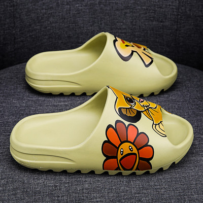 Prinditud Unisex sussid Vabaaja hingavad rannajalatsid Libisemisvastased jalanõud Veekindlad Sandaalid Slaidid Kodus ja õues Pehmed sussid