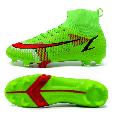 Nauji rožiniai vyriški futbolo bateliai suaugusiems, TF/FG, futbolo batai aukštomis kulkšnimis.