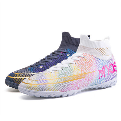 SENAGE Kvaliteetsed meeste jalgpallijalatsid TF/FG Kõrge pahkluu kõrgusega hingavad jalgpallijalatsid Professionaalsed välitingimustes kasutatavad jalgpallisaapad