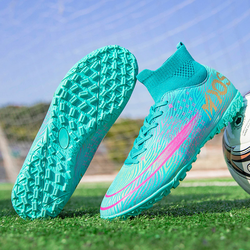 SENAGE Kvaliteetsed meeste jalgpallijalatsid TF/FG Kõrge pahkluu kõrgusega hingavad jalgpallijalatsid Professionaalsed välitingimustes kasutatavad jalgpallisaapad