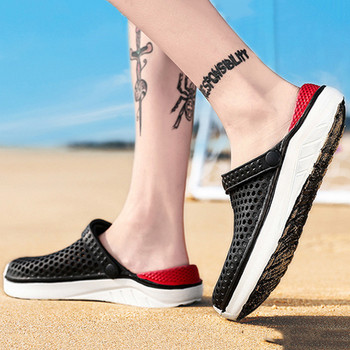 Unisex Fashion Σανδάλια παραλίας Ελαφρύ παπούτσια με τρύπα EVA Χοντρή παντόφλα Αδιάβροχα αντιολισθητικά πέδιλα Σαγιονάρες για γυναίκες Ανδρικά