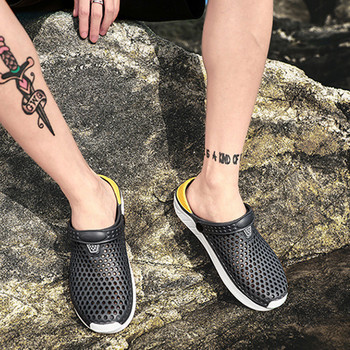 Унисекс Модни плажни сандали Леки EVA подметки Обувки с дупки Дебели чехли Водоустойчиви противоплъзгащи сандали Джапанки за жени Мъже