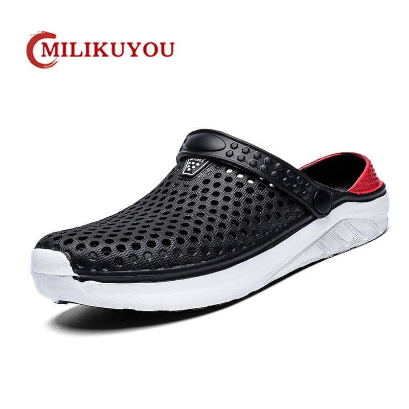 Unisex Fashion paplūdimio sandalai Lengvi EVA batai su skylutėmis, stori šlepetės, vandeniui atsparūs neslystantys sandalai, šlepetės moterims, vyrams