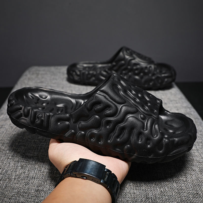 2023. gada vasaras vīriešu čības biezas platformas vannas istabai mājas čības vīriešiem mīksta zole EVA iekštelpu slidkalniņi Vīriešu sandales Neslīdošas čības