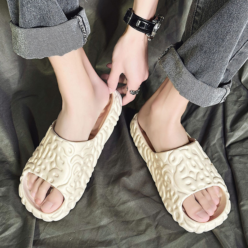 2023. gada vasaras vīriešu čības biezas platformas vannas istabai mājas čības vīriešiem mīksta zole EVA iekštelpu slidkalniņi Vīriešu sandales Neslīdošas čības