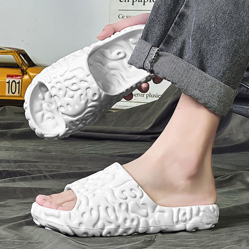 2023. gada vasaras vīriešu čības biezas platformas vannas istabai mājas čības vīriešiem mīksta zole EVA iekštelpu slidkalniņi Vīriešu sandales Neslīdošas čības