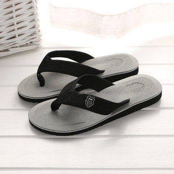Летни джапанки за открито Ежедневни плажни сандали Неплъзгащи се плоски обувки Външни чехли Домашни мъжки обувки за баня Външни пързалки