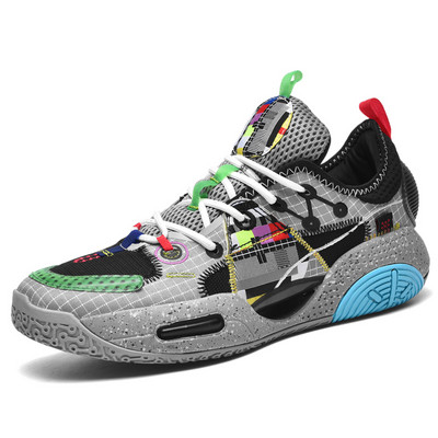 Meeste spordijalatsid neli hooaega õues vaba aja spordijalatsid korvpallijalatsid meeste kõrged hingavad jooksu originaalspordijalatsid