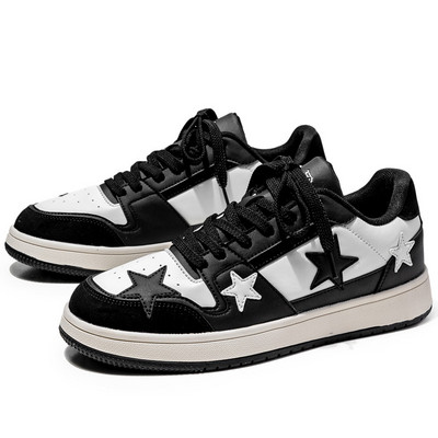 Κορυφαία ανδρικά καθημερινά παπούτσια μόδας Πολυτελής σχεδιαστής Μαύρα αθλητικά παπούτσια για σκέιτμπορντ για εξωτερικούς χώρους Ανδρικά λευκά αθλητικά αθλητικά παπούτσια σε πιατέλα