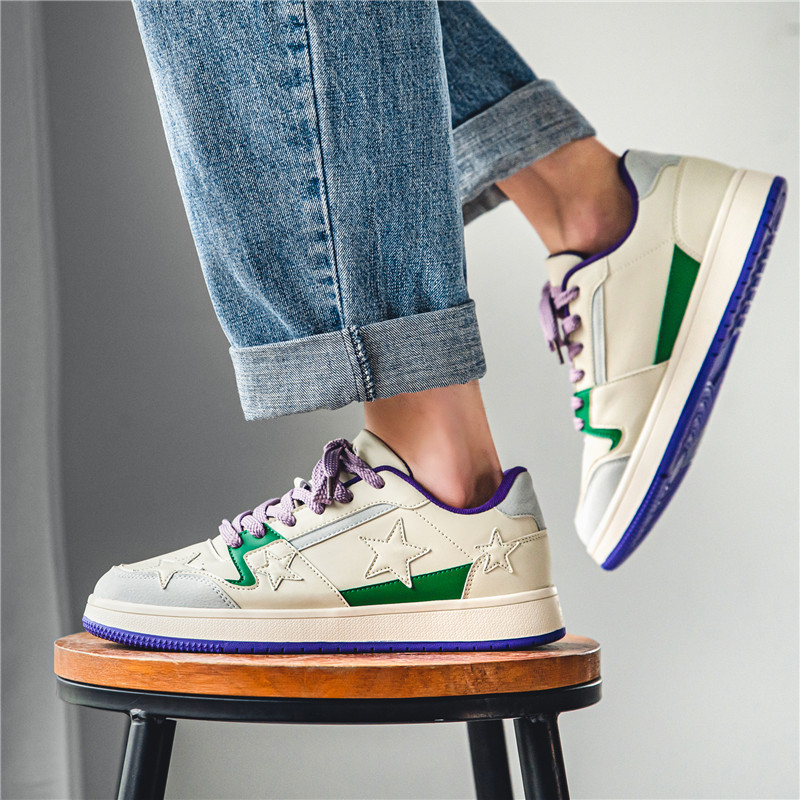 Κορυφαία ανδρικά καθημερινά παπούτσια μόδας Πολυτελής σχεδιαστής Μαύρα αθλητικά παπούτσια για σκέιτμπορντ για εξωτερικούς χώρους Ανδρικά λευκά αθλητικά αθλητικά παπούτσια σε πιατέλα