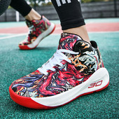 Augstākās klases vīriešu basketbola apavi Platforma Sieviešu sporta apavi Modes apdrukātas basketbola kedas Superstar Unisex Basket Shoes