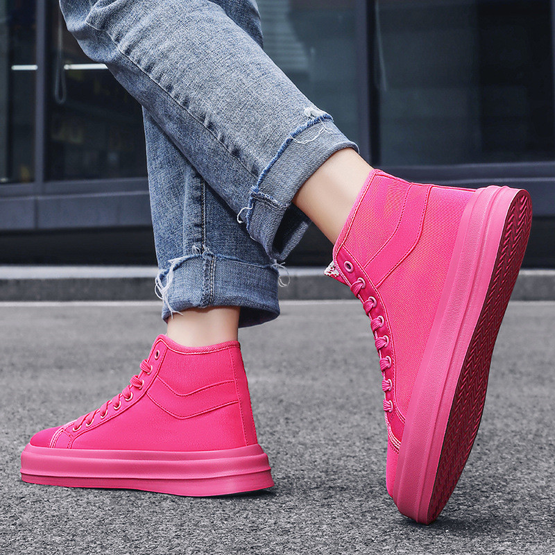 Izmērs 36-46 Fashion Green vīriešu skeitborda apavi Audekla augstas augšdaļas sporta apavi vīriešiem, vieglas, elpojošas, lielas sporta čības vīriešiem