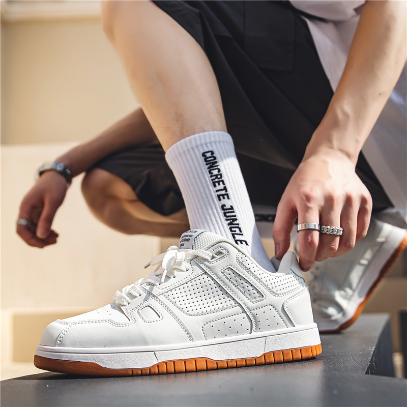 Топ мъжки ежедневни обувки Модни луксозни дизайнерски черни обувки за скейтборд на открито Мъжки бели маратонки Plate-forme маратонки