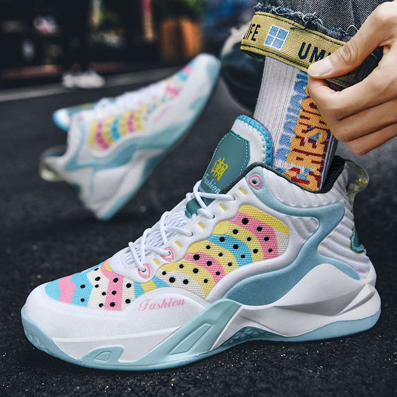 Kamuflāžas Basketbola kedas Vīriešu Sievietēm Treniņš Elpojošs Mode Krāsaini Augstas Apavi Sports Neslīdoši Zapatillas de Hombre