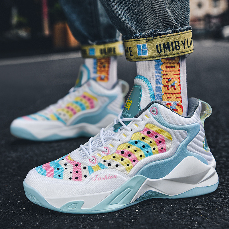 Kamuflāžas Basketbola kedas Vīriešu Sievietēm Treniņš Elpojošs Mode Krāsaini Augstas Apavi Sports Neslīdoši Zapatillas de Hombre