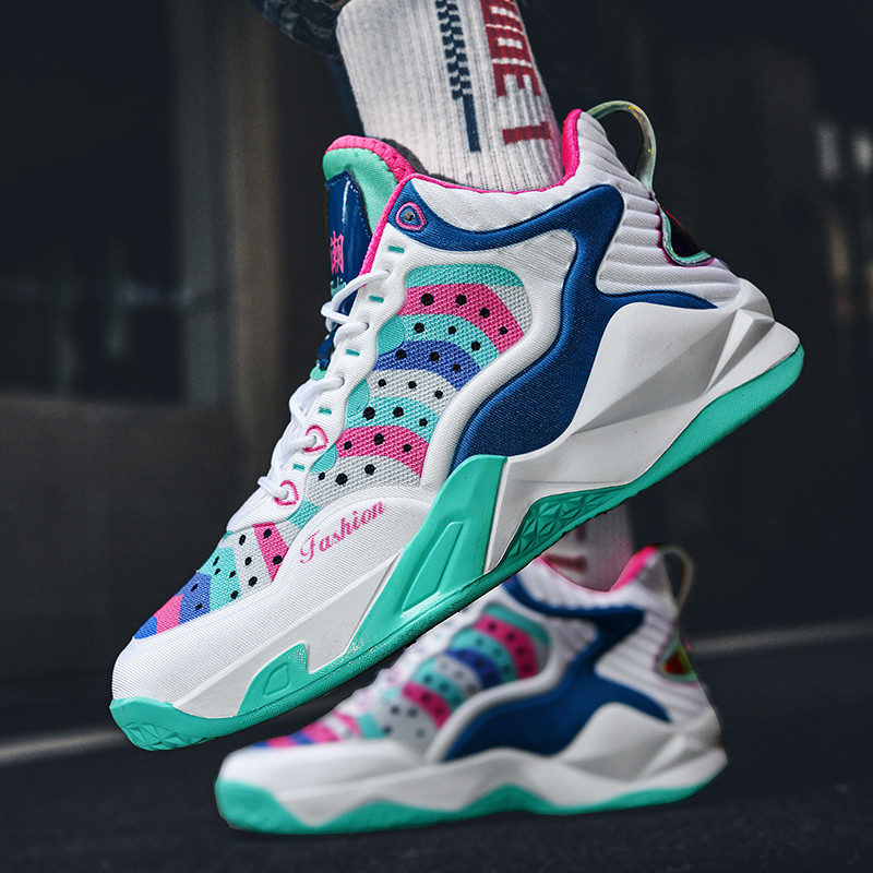 Kamuflāžas Basketbola kedas Vīriešu Sievietēm Treniņš Elpojošs Mode Krāsaini Augstas Apavi Sports Neslīdoši Zapatillas de Hombre