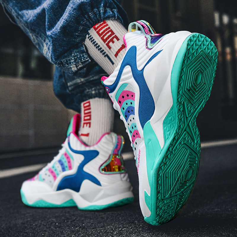 Kamuflāžas Basketbola kedas Vīriešu Sievietēm Treniņš Elpojošs Mode Krāsaini Augstas Apavi Sports Neslīdoši Zapatillas de Hombre