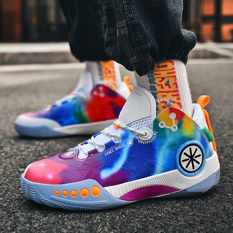 Divat színes férfi tornacipők kosárlabdacipők Utcai sportedzés férfi kosárlabda tornacipők légáteresztő férfi sportcipők