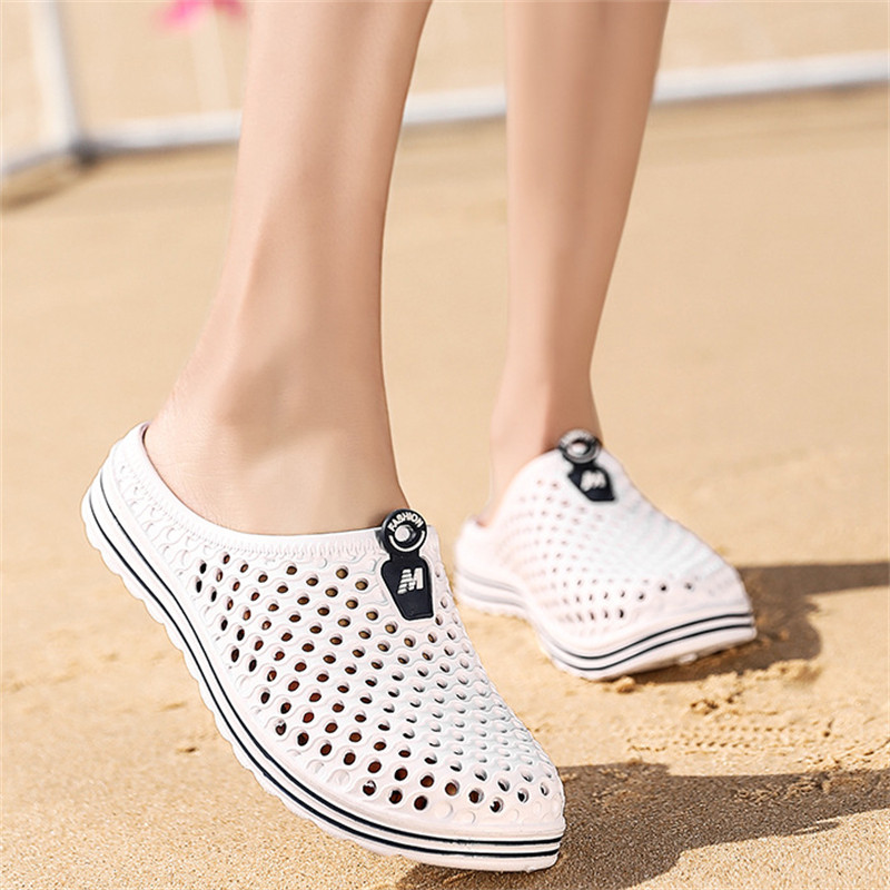 Външни летни чехли Мъжки противоплъзгащи EVA спортни сандали Дамски дишащи плажни чехли Вътрешни градински обувки за душ Aqua Sea