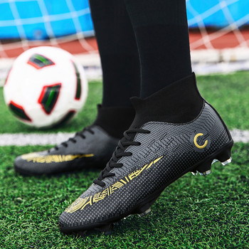 Επαγγελματικά παπούτσια ποδοσφαίρου για ενήλικες FG/TF Αντιολισθητικά παπούτσια ποδοσφαίρου με μακριά ακίδα νεανικά παιδικά αθλητικά παπούτσια ποδοσφαίρου με ψηλά σχαράκια στον αστράγαλο