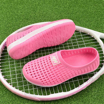 Mīkstas āra sandales Vīriešu ātri žūstošas pludmales apavi vasarā elpojoši dārza koka tupeles sievietēm pretslīdēšanas gumijas āra sporta čības