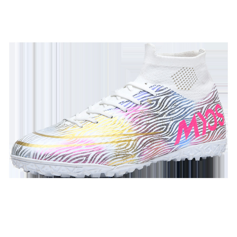 Vyriški aukštakulniai futbolo bateliai, neslystantys smūgius sugeriantys treniruotės Futsal batai Vaikiški futbolo bateliai lauko stovyklai