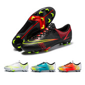 Vīriešu futbola zābaki, gari tapas, šņorīti AG āra zāliena futbola treniņš, sporta apavi Sieviešu bērnu futbola apavi 34-45 izmērs