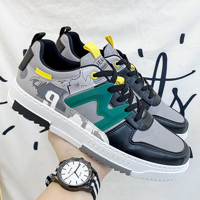 Férfi divatos sportcipők új gördeszkacipők, fűzős, légáteresztő, alacsony járócipők, alkalmi, vulkanizált, tervezői cipők férfiaknak