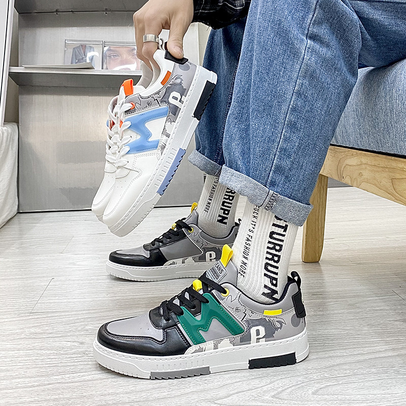 Férfi divatos sportcipők új gördeszkacipők, fűzős, légáteresztő, alacsony járócipők, alkalmi, vulkanizált, tervezői cipők férfiaknak