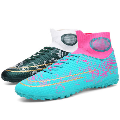 Unisex Vyriški, vaikiški futbolo bateliai, apkabos, lauko treniruotės, kojinės, sportbačiai, kvėpuojantys, ilgas spygliais, futbolo bateliai, turf futsal 34-46