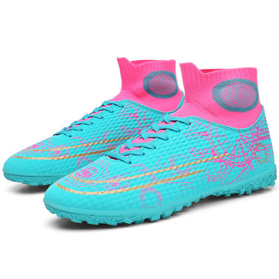 Unisex Vyriški, vaikiški futbolo bateliai, apkabos, lauko treniruotės, kojinės, sportbačiai, kvėpuojantys, ilgas spygliais, futbolo bateliai, turf futsal 34-46