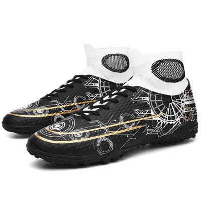 Unisex Vyriški, vaikiški futbolo bateliai, apkabos, lauko treniruotės, kojinės, sportbačiai, kvėpuojantys, ilgas spygliais, futbolo bateliai, turf futsal 34-46