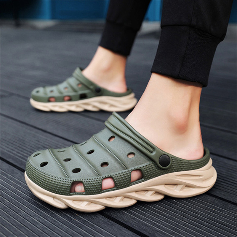 Könnyű strandszandálok férfi légáteresztő nyári papucsok férfi kültéri sportszandál csúszásgátló puha sétacipők vízi zuhanyhoz