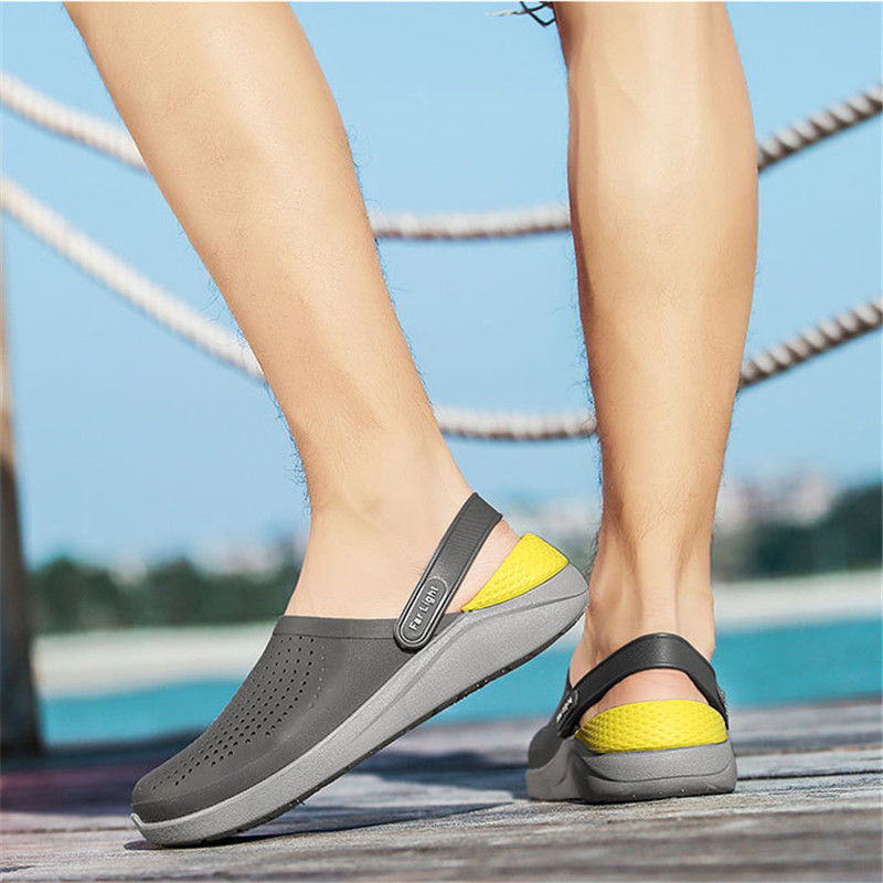 Regulējamas vasaras čības Vīriešu pretslīdes gumijas sandales sievietēm Elpojošas pludmales čības brīvdienām