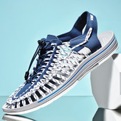 Ljetne muške sandale za plažu Prozračne ženske vanjske sandale protiv klizanja papuče za par Meke ležerne cipele tkanje Besplatna dostava 2023.