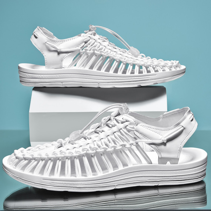 Ljetne muške sandale za plažu Prozračne ženske vanjske sandale protiv klizanja papuče za par Meke ležerne cipele tkanje Besplatna dostava 2023.