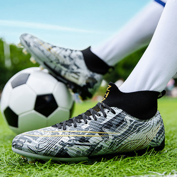 Мъжки Детски футболни обувки FG/TF Футболни обувки Момчета Момичета Бутли Тренировъчни високи спортни маратонки на глезена Открит футзал футболни обувки