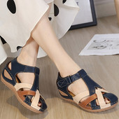 Vasaras apavi Sieviešu sandales Peep Toe Sandales Sieviešu elpojoši apavi Sievietei Viegli, Jauni Modes Neslīdoši Sieviešu apavi