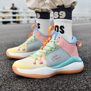 2021 Нови висококачествени професионални спортни обувки Баскетбол за мъже Дамски модни цветове Високи маратонки Мъжки ботуши за тренировки на открито