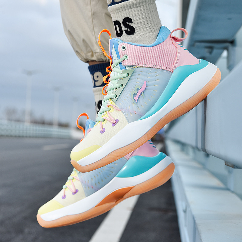 2021. gada jauni augstas kvalitātes profesionālie sporta apavi Basketbols vīriešiem Sievietēm Modes Krāsas Augstas kedas Vīriešu āra treniņu zābaki