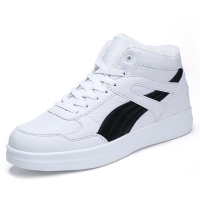 Jesen Zima Visoke cipele za skateboard Unisex Bijeli topli baršun Muške tenisice za skateboarding Protuklizne Ženske ležerne sportske cipele