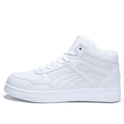 Jesen Zima Visoke cipele za skateboard Unisex Bijeli topli baršun Muške tenisice za skateboarding Protuklizne Ženske ležerne sportske cipele