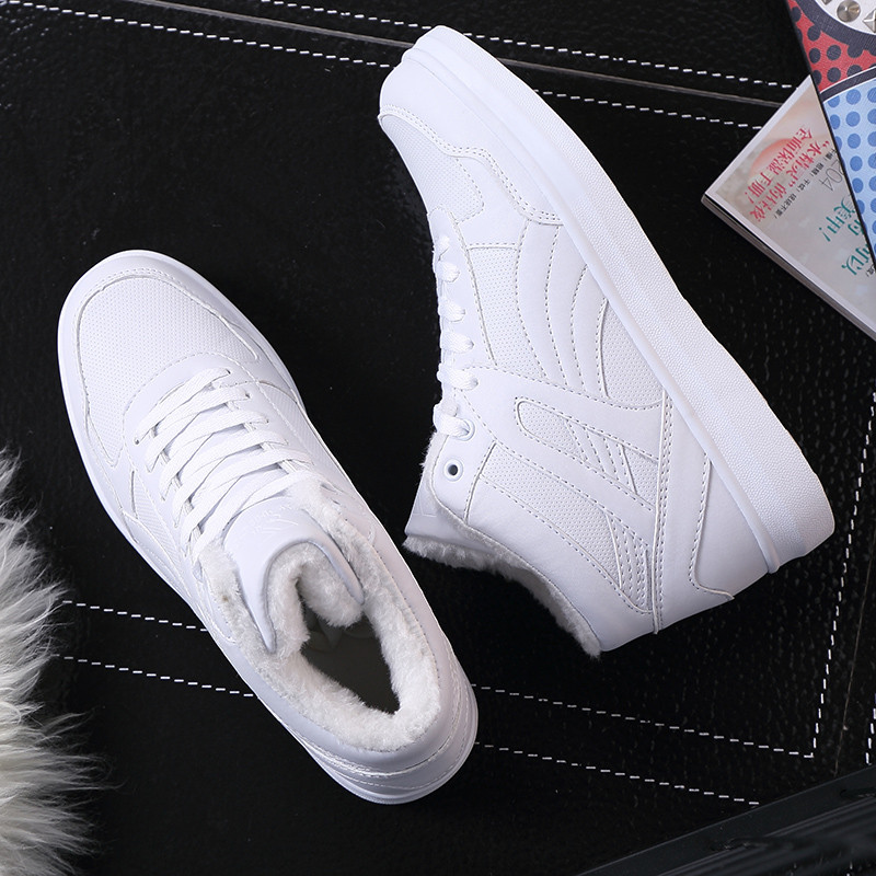 Jesen Zima Visoke cipele za skateboard Unisex Bijeli topli baršun Muške tenisice za skateboarding Protuklizne Ženske ležerne sportske cipele