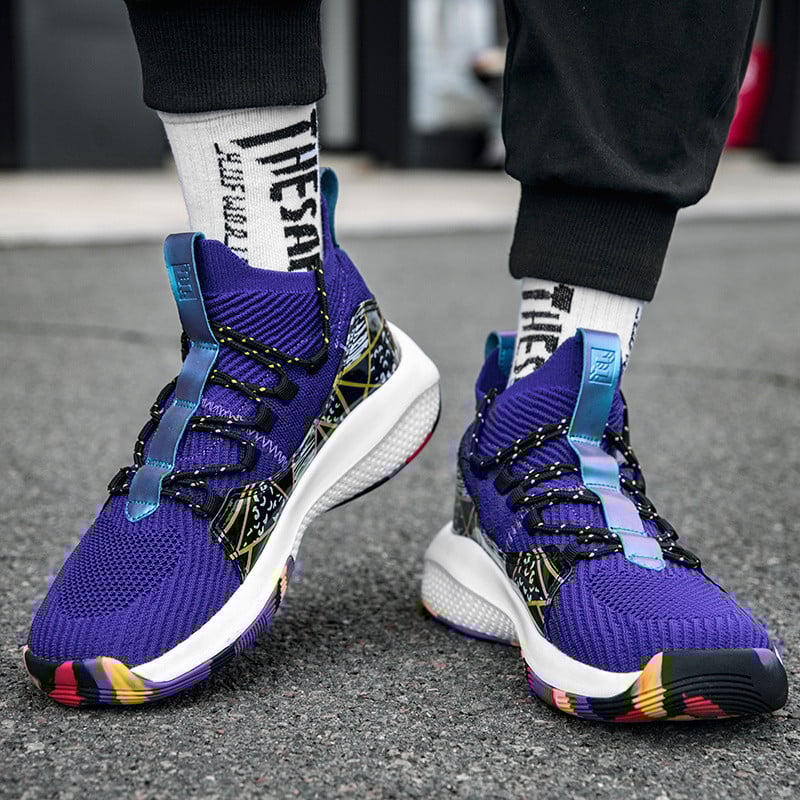Divatos, légáteresztő zokni sportcipők férfi női vaskos magas cipők kosárlabda kültéri kosárlabda futócipők férfiaknak